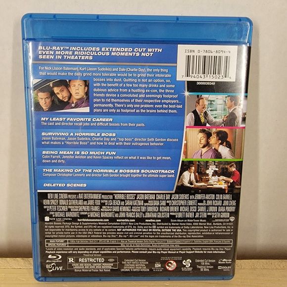 BLURAY/DVD Horrible Bosses Totally Inappropriate Edition - Picture 2 of 3